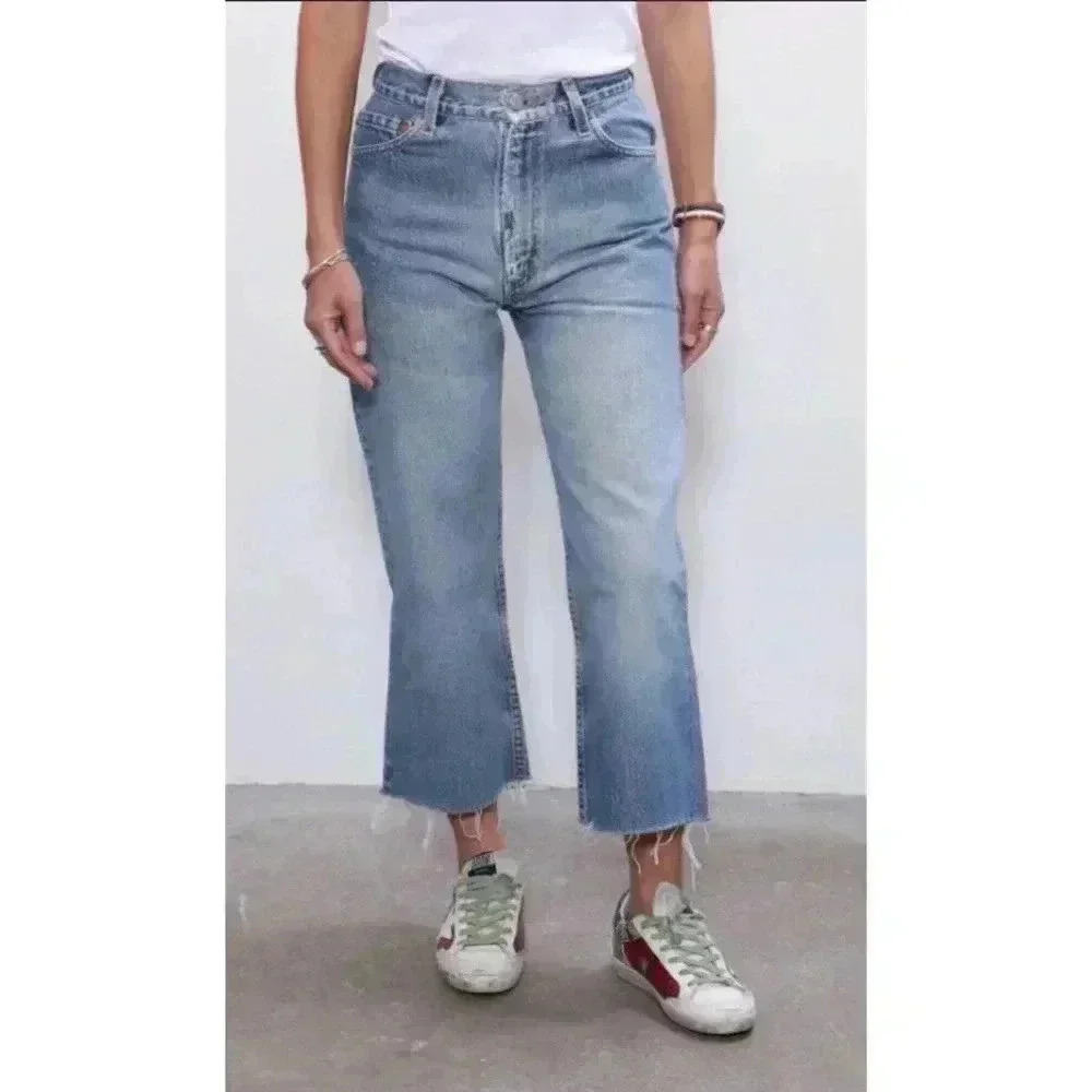 Re/Done Light Blue Cropped Jeans